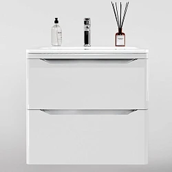 Тумба с раковиной Style Line Марелла 70 антискрейтч белый глянец