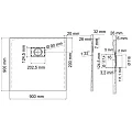 Душевой поддон Wasserkraft Leine 90x90см 35T03 белый
