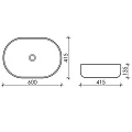 Раковина накладная Ceramica Nova Element CN6047MDH антрацит матовый