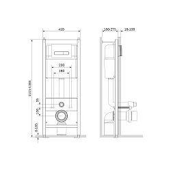 Система инсталляции для унитазов AM.PM Start I012703.0251 с кнопкой, хром