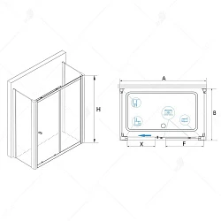 Душевой уголок RGW Classic CL-45 P 130x80см 04094538-011P профиль хром, стекло прозрачное