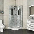 Душевая кабина Niagara Luxe 90x90см NG-7715WBK профиль серебро