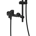 Смеситель для ванны с душем ARROW AG3628MB-TZ с душевым гарнитуром и штангой, черный матовый