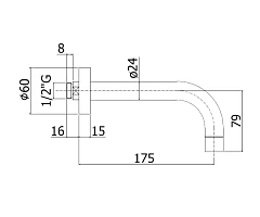 Излив Paffoni Light ZBOC041CR хром