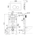 Система инсталляции для унитазов Ceramica Nova Envision Round CN1001M с кнопкой хром матовая