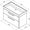Тумба с раковиной Aquanet Nova 90 245256 белая