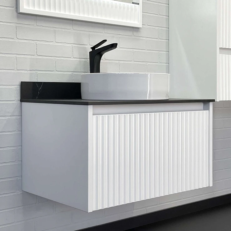 Тумба с раковиной Comforty Марсель 75 00-00012270CF белая матовая