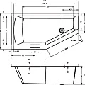 Акриловая ванна Riho Geta 170x90 B031001005 правая, белая глянцевая
