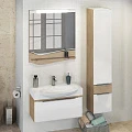 Зеркало Comforty Самара 76 кофе 00004134972CF с подсветкой, светлое дерево