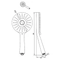 Душевая лейка Ravak Flat XXL 961.00 X07P344 пластик, белая