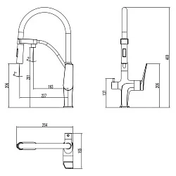 Смеситель для кухни Lemark Comfort LM3074C-White белый / хром