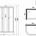 Душевая кабина Niagara Classic 100x80см NG-33084R профиль серебро