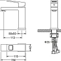 Смеситель для раковины Timo Briana 7161/03F черный матовый