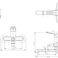Смеситель для ванны с душем Bravat Eco-D F693158C-LB хром