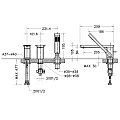 Смеситель на борт ванны Bravat Phillis F556101C-2-ENG хром