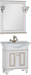 Мебель для ванной Aquanet Валенса 80 белый краколет/золото