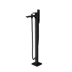 Напольный смеситель для ванны с душем Excellent Keria Black AREX.2055BL черный матовый