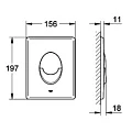 Кнопка смыва Grohe Skate Air 38505P00 хром матовая