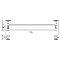 Полотенцедержатель Wasserkraft Ammer K-7040 хром 