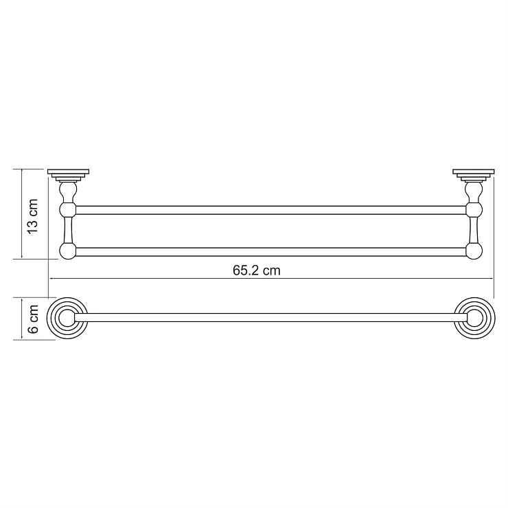 Полотенцедержатель Wasserkraft Ammer K-7040 хром 