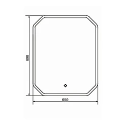 Зеркало Comforty Колеус 65 00-00001283CF с подсветкой