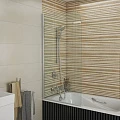 Шторка на ванну Bravat Alfa 70x150см BG070.5110A-1 профиль хром, стекло прозрачное