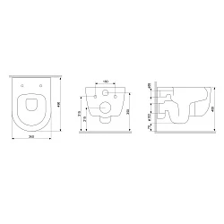 Унитаз подвесной Damixa Sirius DX86C1700SC белый глянец