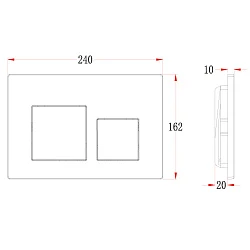 Кнопка смыва Veconi Flush V4 FLV4-B черная матовая