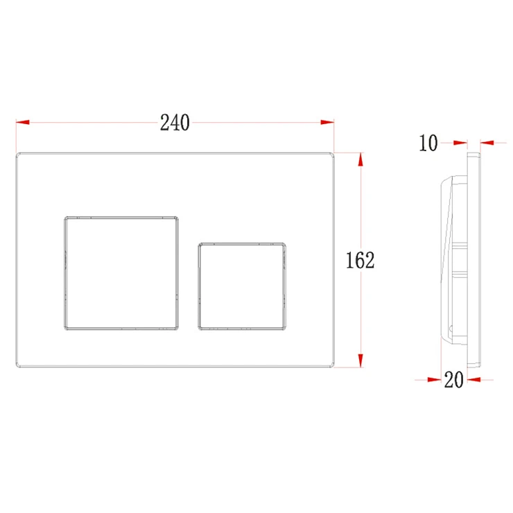 Кнопка смыва Veconi Flush V4 FLV4-W белая глянцевая