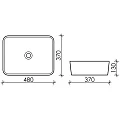 Раковина накладная Ceramica Nova Element CN6037 белая глянцевая