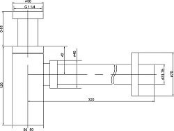 Сифон для раковины Timo 959/00L хром