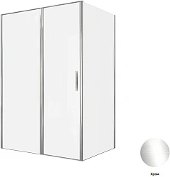 Душевой уголок Allen Brau Priority 140x100 3.31034.00+3.31046.00 профиль хром, стекло прозрачное