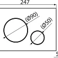 Кнопка смыва AlcaPlast THIN M671 хром глянцевая