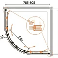 Душевой уголок Cezares Relax 80x80см RELAX-R-2-80-C-Bi профиль белый, стекло прозрачное