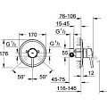 Смеситель Grohe Concetto 32213001 С ВНУТРЕННЕЙ ЧАСТЬЮ, для душа