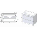 Тумба под раковину Style Line Атлантика 100 СС-00000693 антискрейч белый матовый