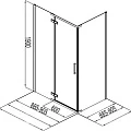 Душевой уголок Aquanet Logic C90 90x90см AE32-S-90х90U-CT профиль хром, стекло прозрачное