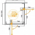 Душевой уголок Cezares Slider 100x100см SLIDER-A-2-90/100-C-Cr профиль хром, стекло прозрачное