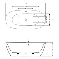 Акриловая ванна Riho Alpha 170x80 B092001005 белая глянцевая