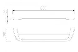 Полотенцедержатель двойной ABBER Nord AA1553B черный матовый