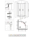 Душевой уголок Damixa Skyline 90х90см DX35WG-301-090MT профиль хром, стекло прозрачное