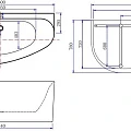 Акриловая ванна Allen Brau Priority 5 А 160x78 2.31005.21A белый матовый