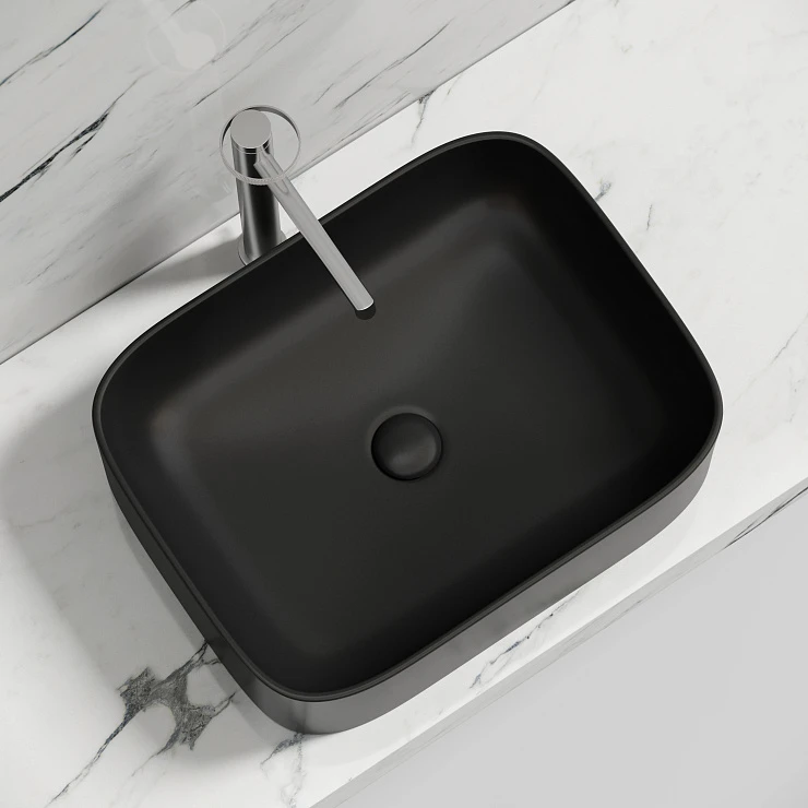 Раковина накладная Ceramica nova Element 505*380*150мм CN6052MB черная матовая