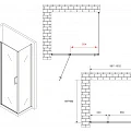 Душевой уголок ABBER Sonnenstrand 100х85см AG04100MS-S85M профиль хром, стекло матовое