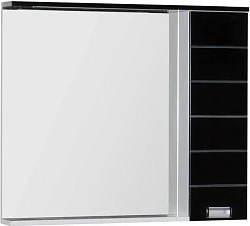 Зеркало-шкаф Aquanet Доминика 100 LED 171923 черный/белый