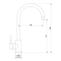 Смеситель для кухни Damixa Merkur DX710730000 никель
