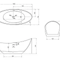 Акриловая ванна ABBER 184x79 AB9233MB черная матовая