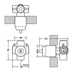 Скрытая часть Bravat Built-in D999CP-ENG
