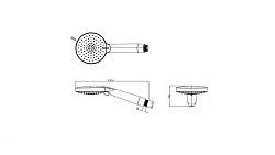 Душевая лейка Bravat P70306CP-WM-ENG пластик, хром