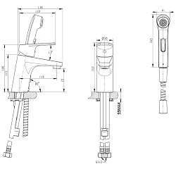 Смеситель для раковины Bravat Line F15299C-2 хром